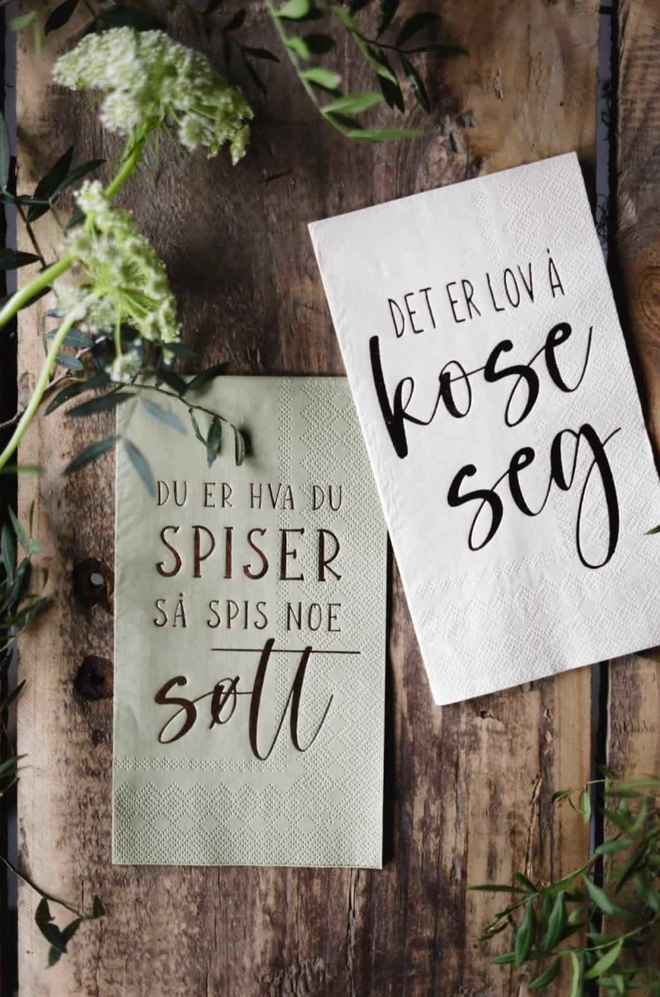 Trend Design Servietter "Det er lov å kose seg" 33×40 cm