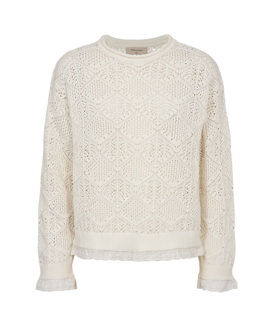 Freequent FQcotla Pullover Star Offwhite