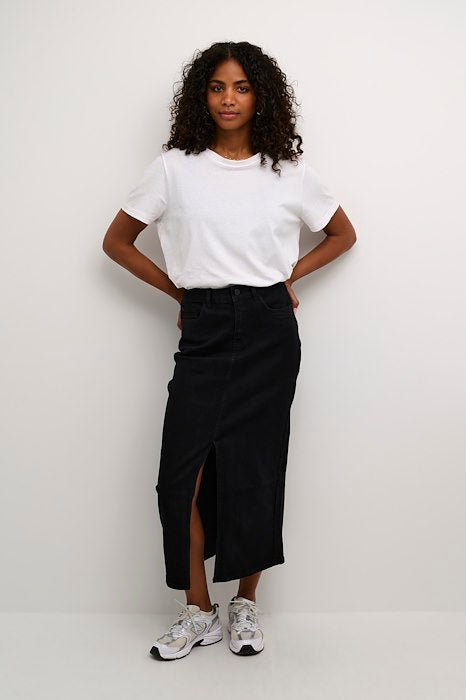 Kaffe Clothing KAsinem HW Denim Skirt Black Deep