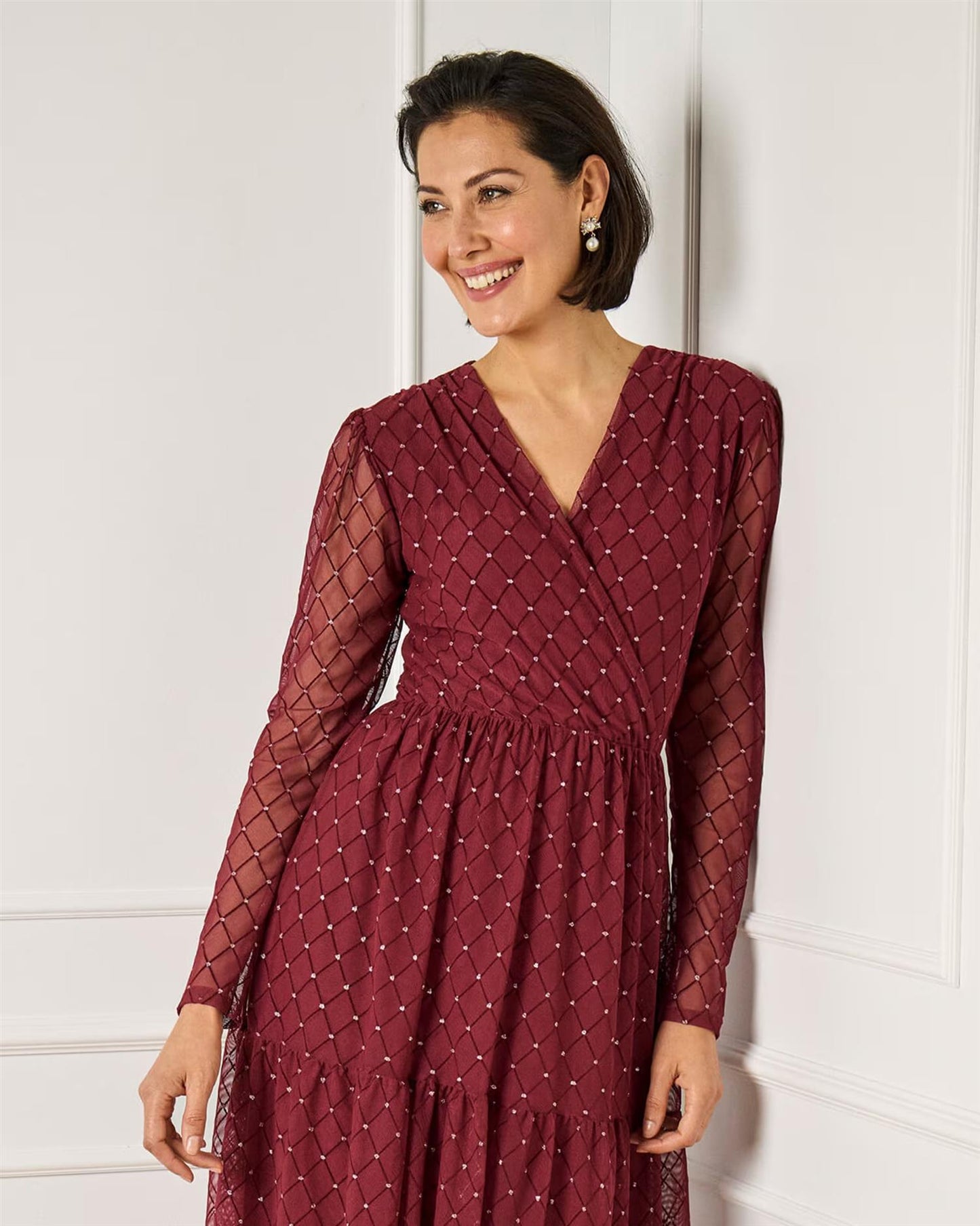 Floyd Kjole Sofie Bling Bordeaux