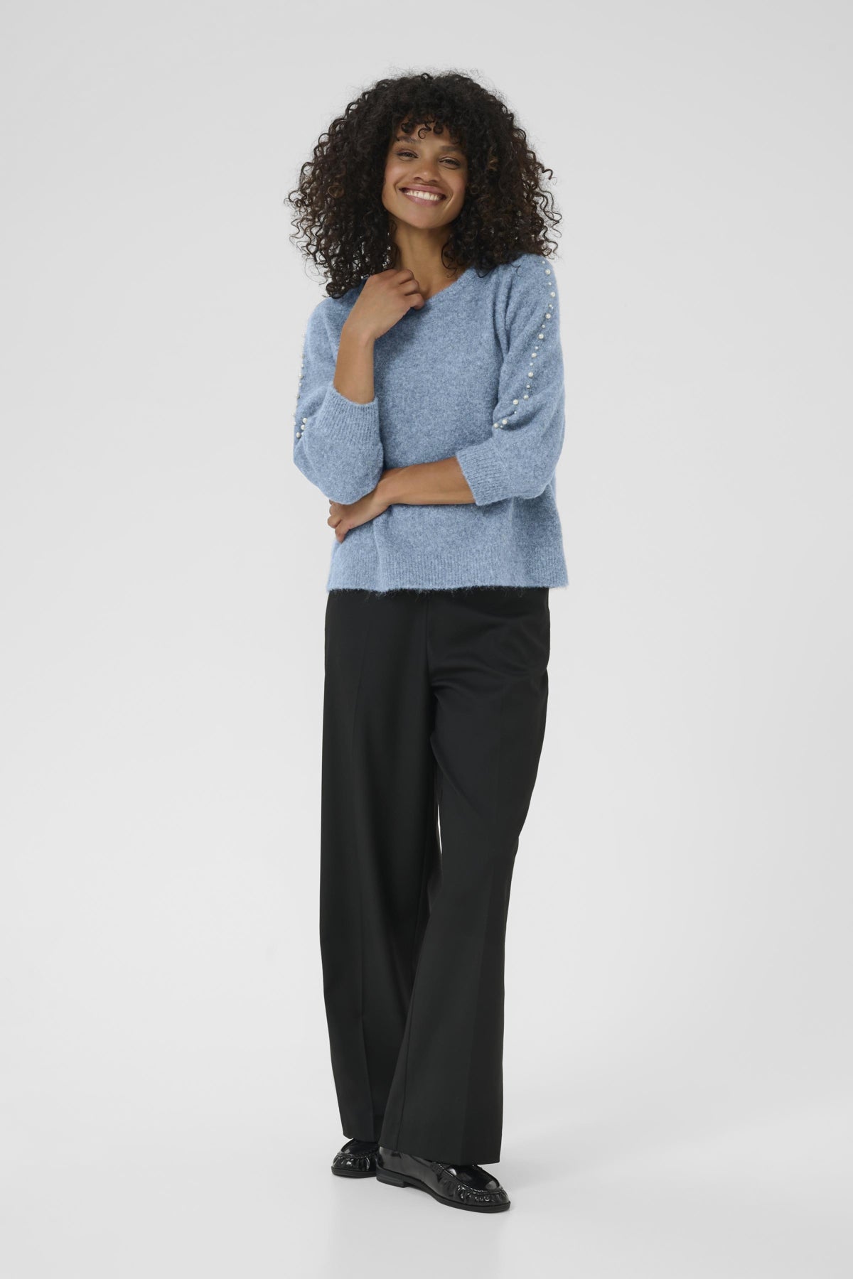 Kaffe Clothing KAbetty Pullover Windward Blue Melange