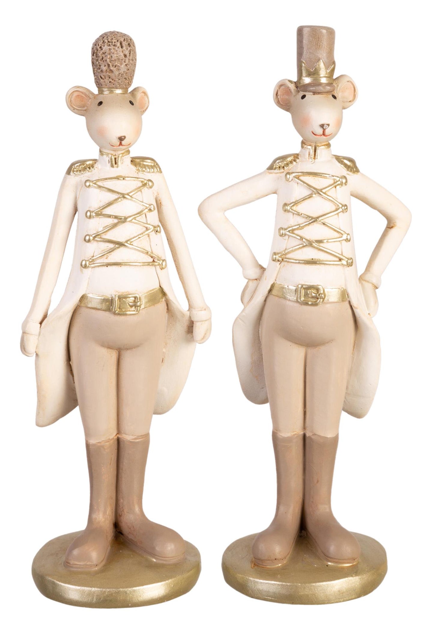 Mus Elegant Stående Beige 14,5cm 2ass 80gram