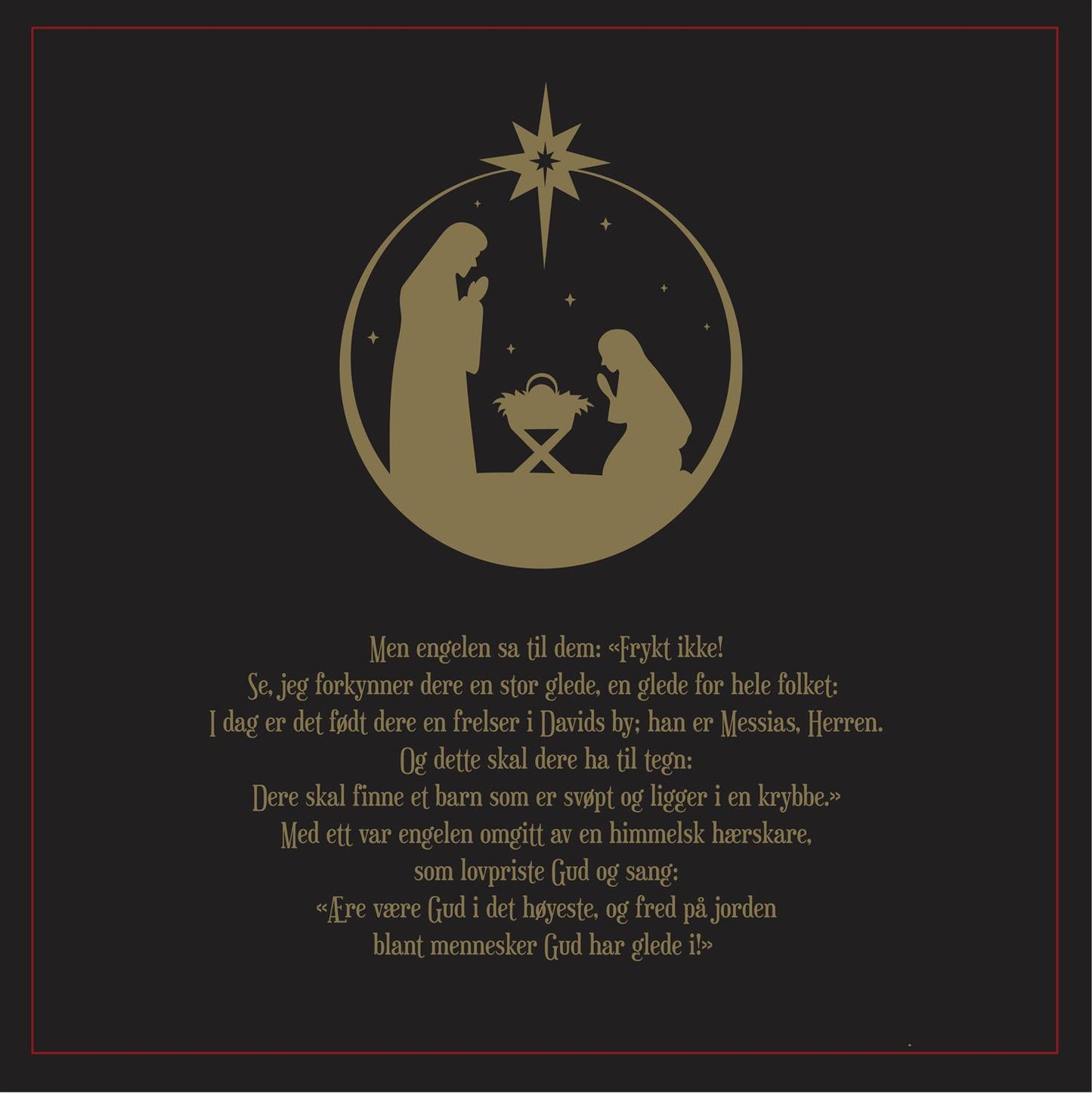 Serviett Krybbe Sort Gulltrykk Lunsjserviett (20 stk)