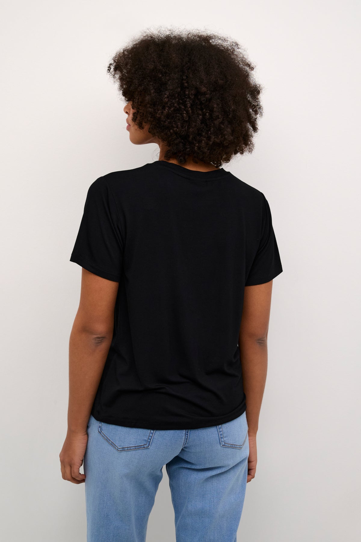 Kaffe Clothing KAfrida V-neck T-shirt Black Deep
