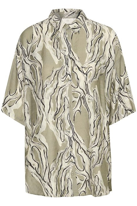 Kaffe Clothing KAelino Shirt Vetiver Marble Print