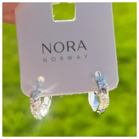 Nora Norway Vivi Round Ear Silver Mix