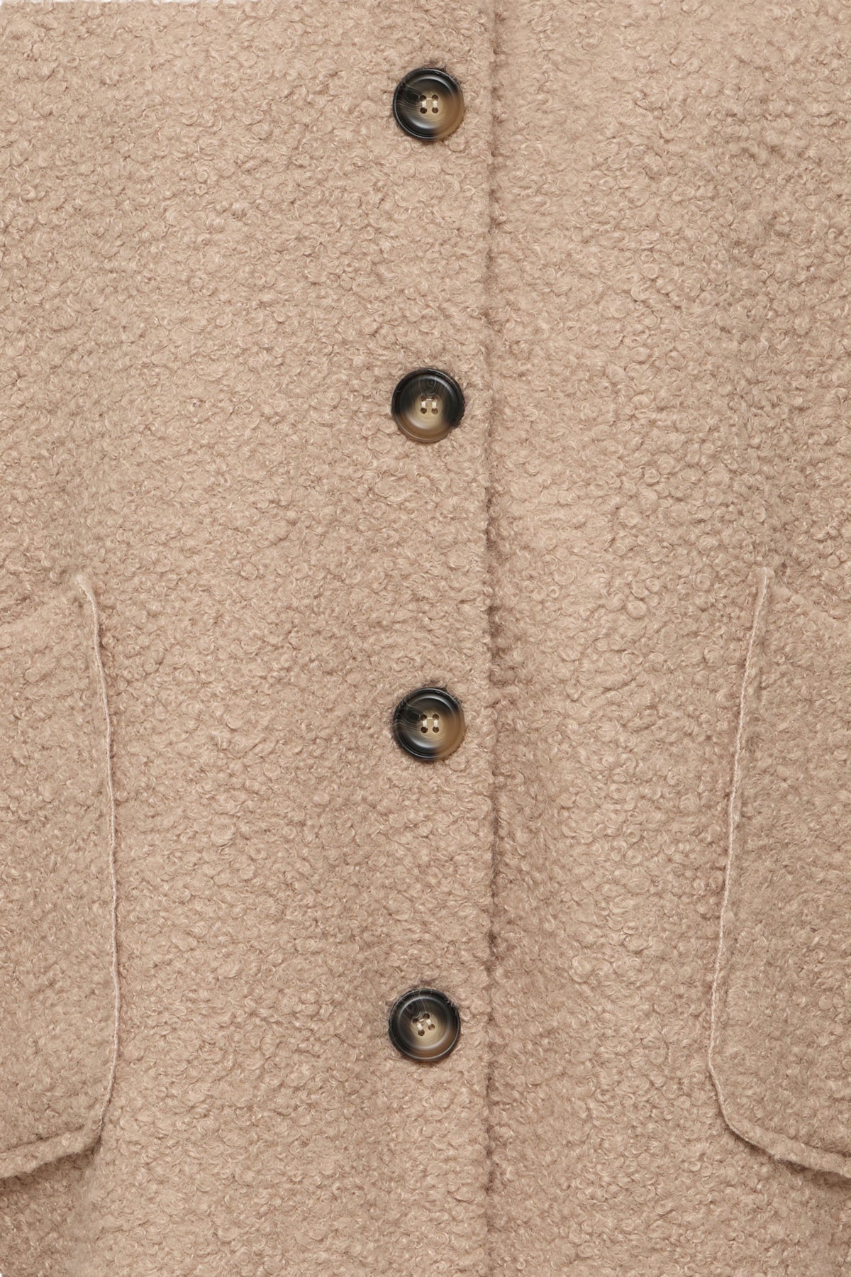 Sorbet SBcember Jacket – Sandfarget hettejakke med store lommer
