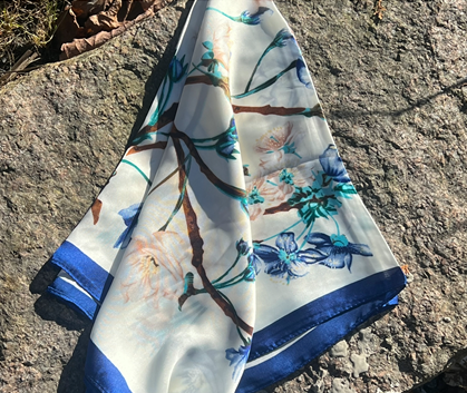 Nora Norway Scarf Summer Branch White