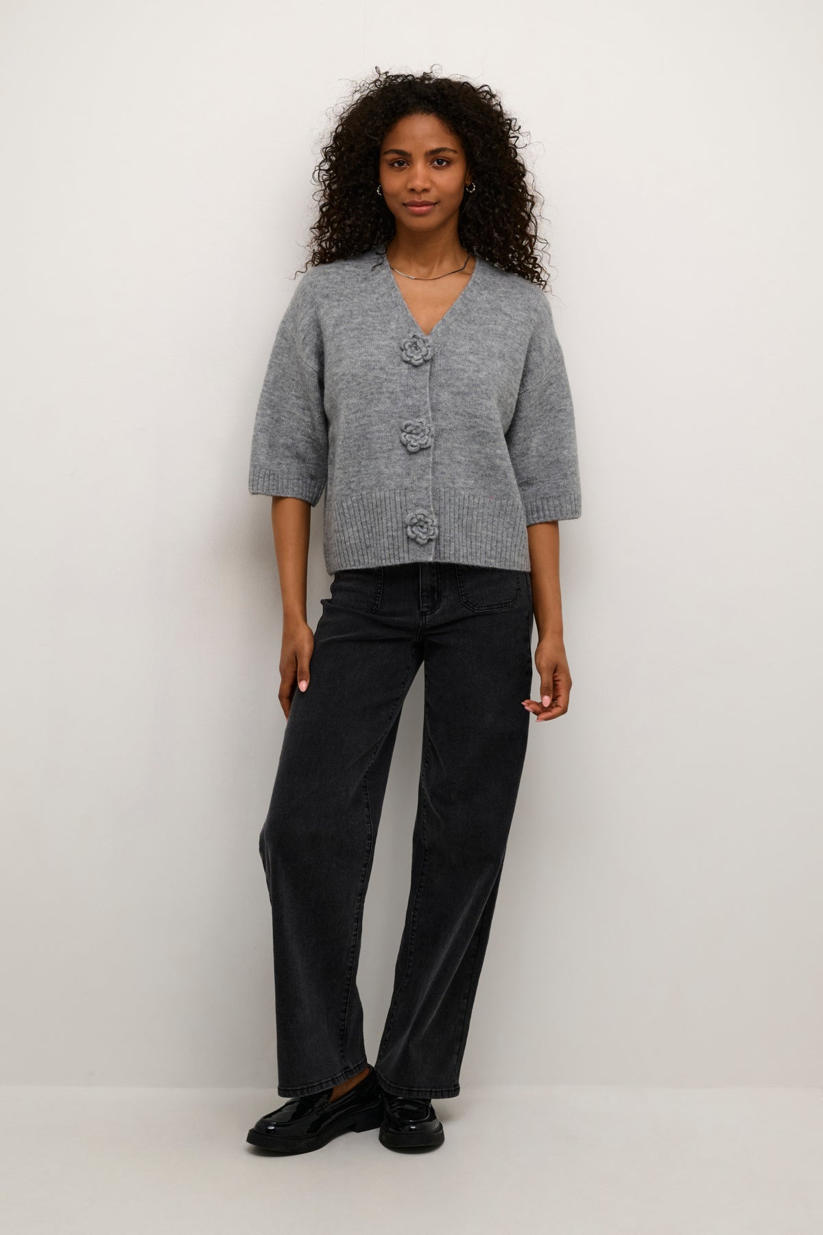 Kaffe Clothing KArosie Cardigan Grey Melange