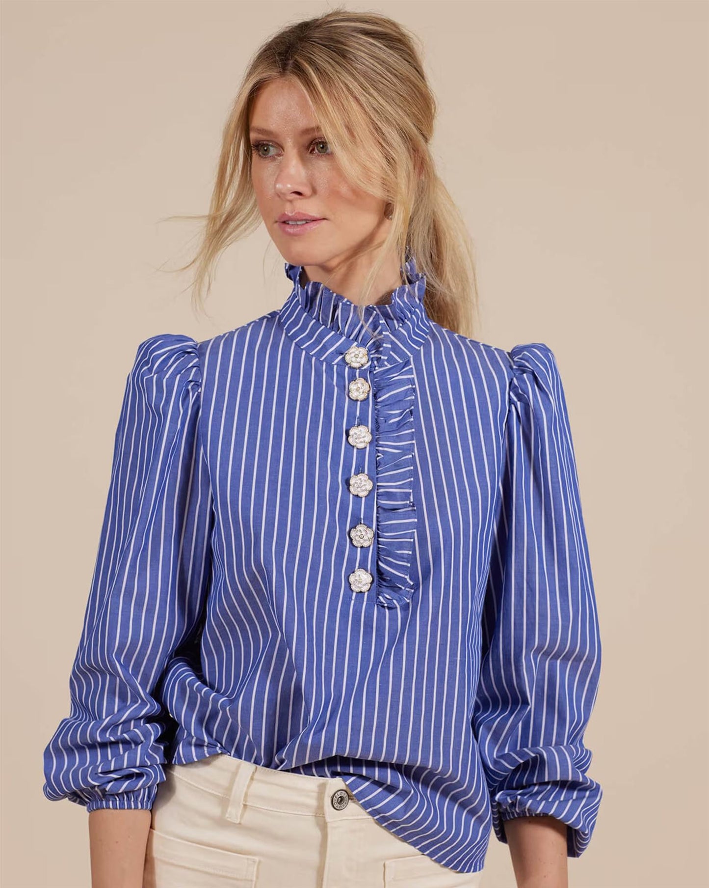 Floyd Bluse Vanda Stripe Dk Blue