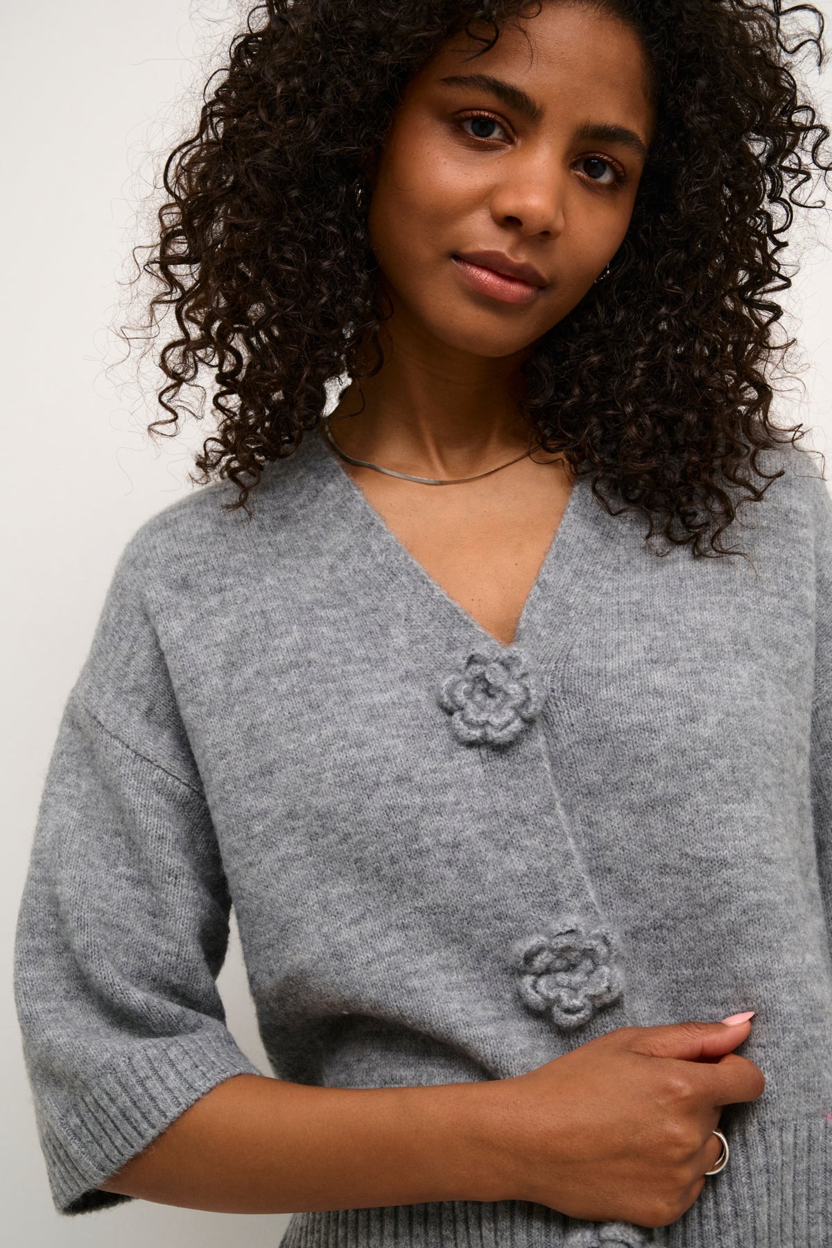 Kaffe Clothing KArosie Cardigan Grey Melange