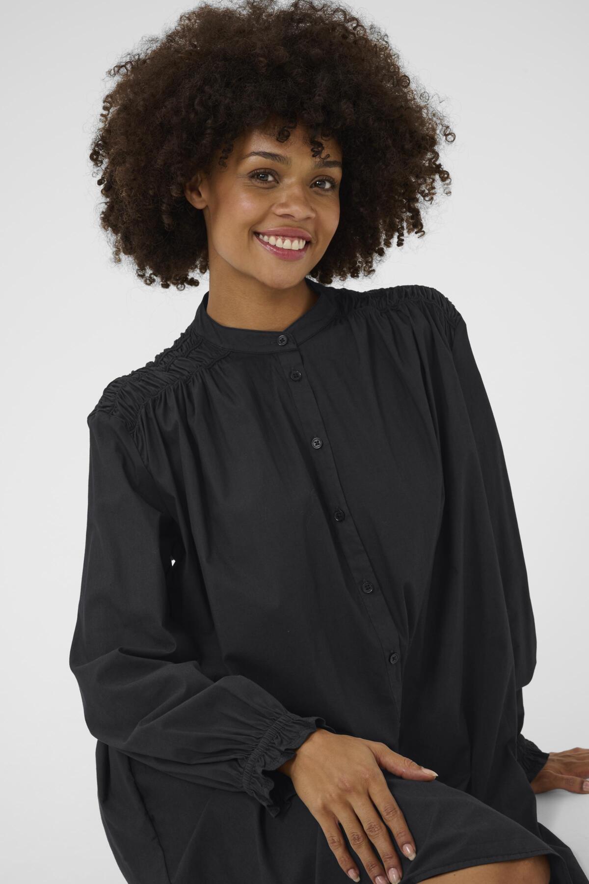 Culture CUceleste Smock Dress Black
