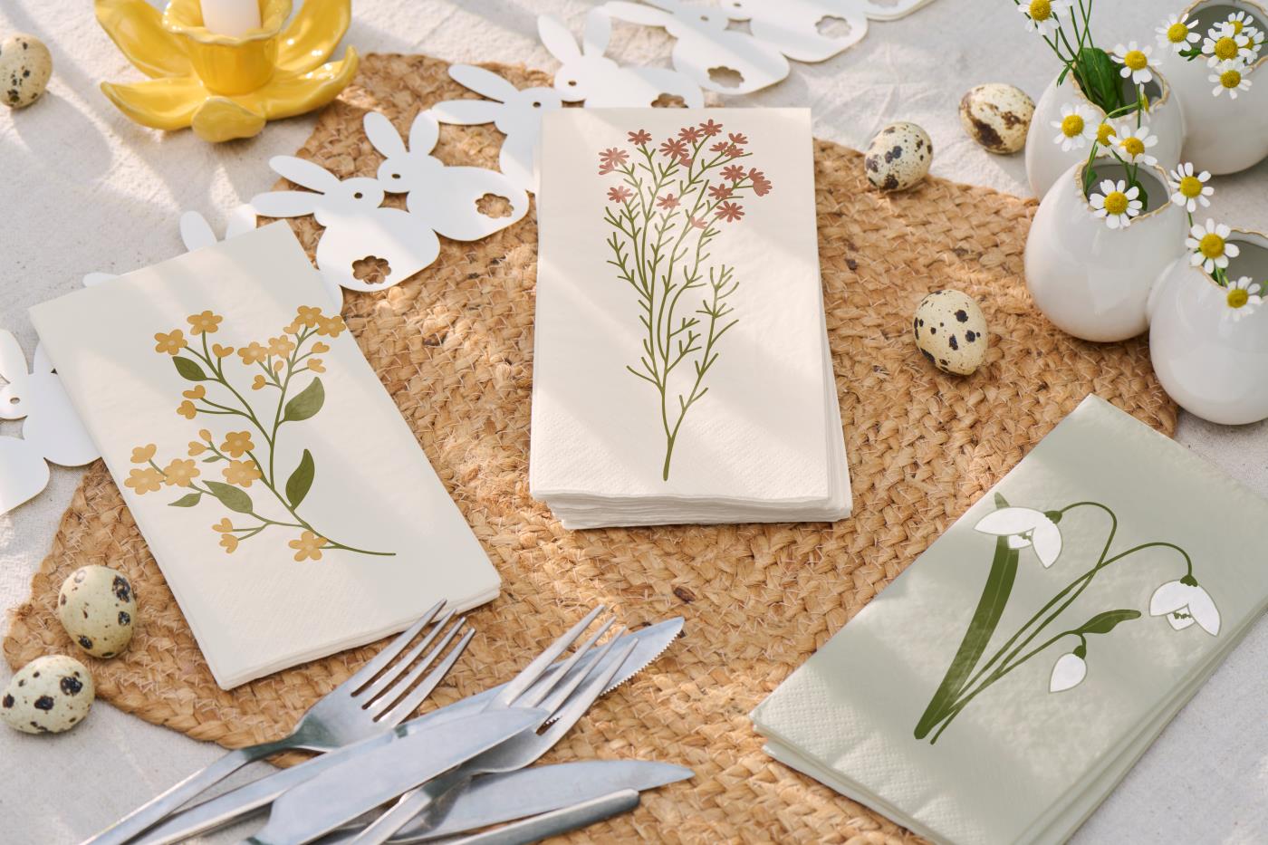 Ib Laursen Servietter Gul Blomst