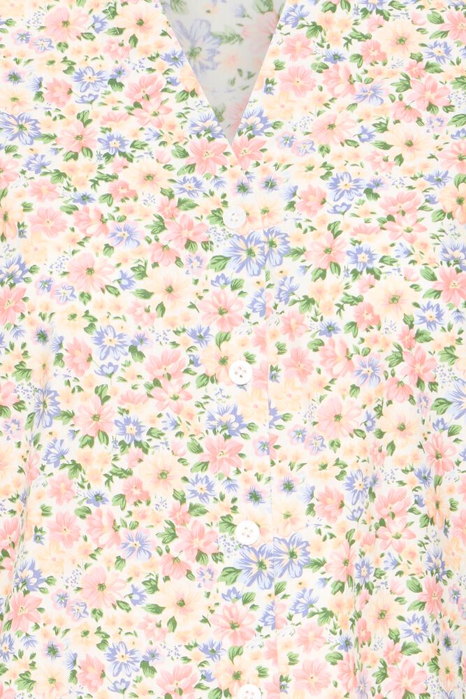 Ichi Ihxane Dress Cloud Dancer W/Flowers
