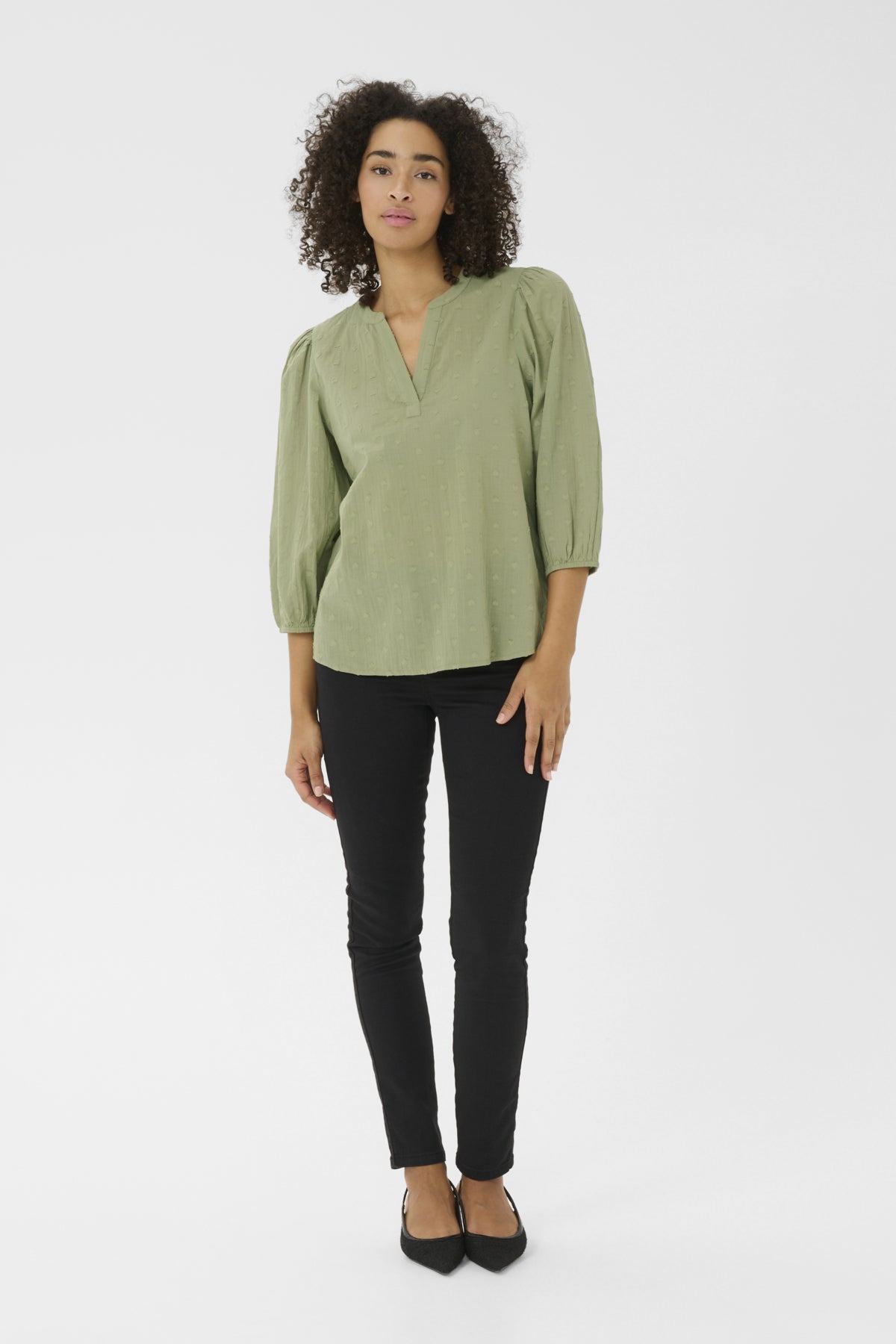 Kaffe Clothing KAjollia Blouse Oil Green