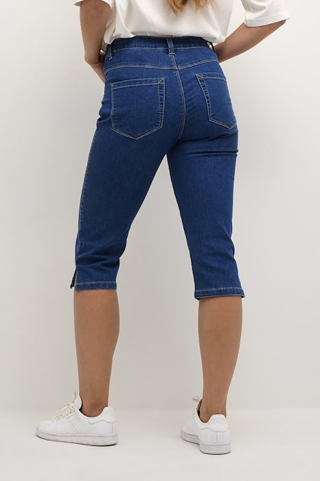 Kaffe Clothing KAvicky Capri Jeans Medium Blue Washed Denim