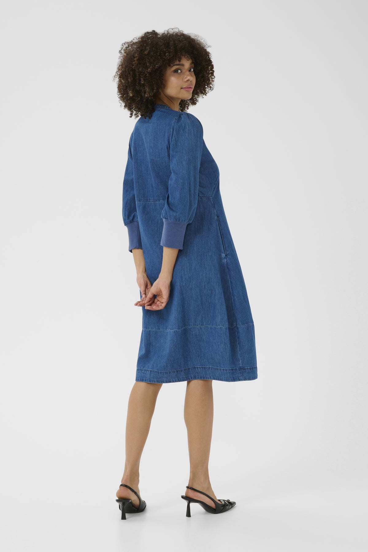 Culture CUallura Arpa 3/4 Sleeve Dress Dark Blue Wash