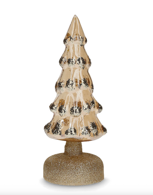 Alot Glassjuletre glitter LED 24 cm