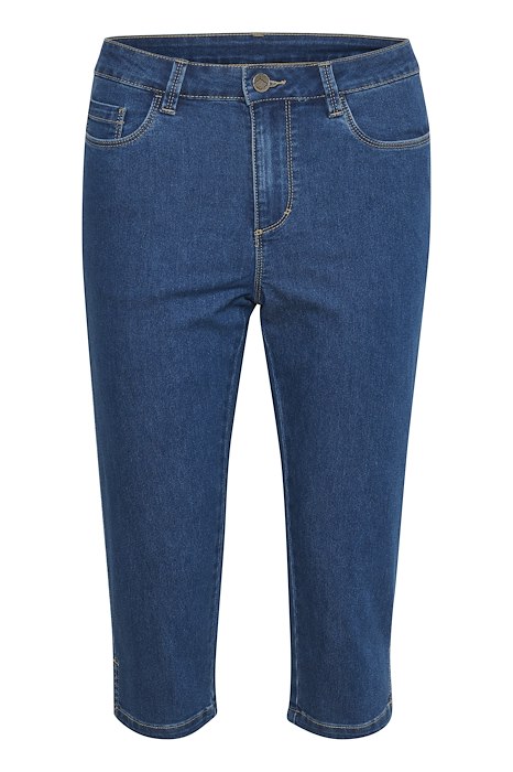 Kaffe Clothing KAvicky Capri Jeans Medium Blue Washed Denim