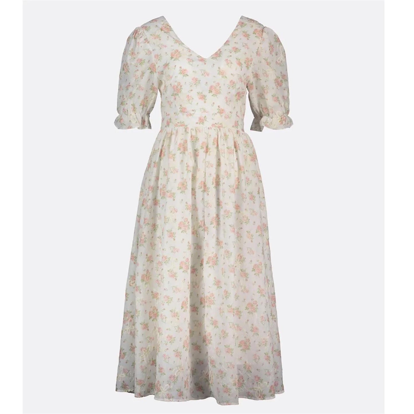 Helen Flower Dress - Pink