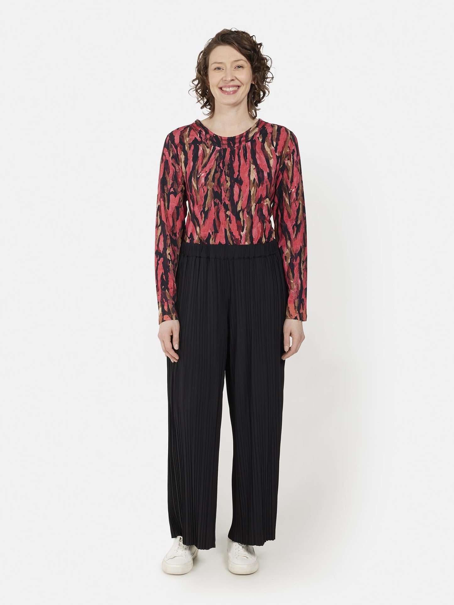 Brandtex Bukse Plisse Sort