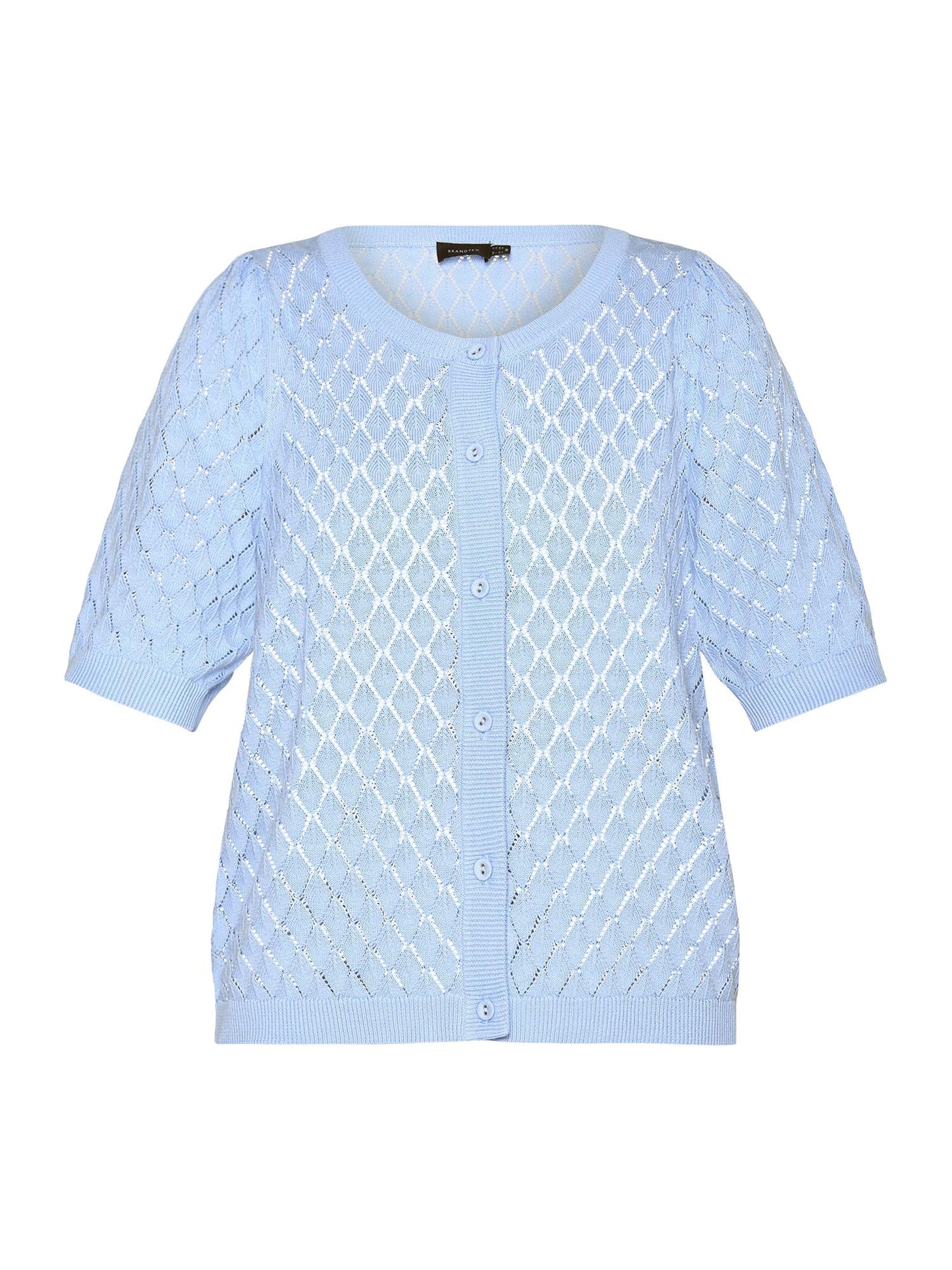 Brandtex Strikket Cardigan Lyseblå