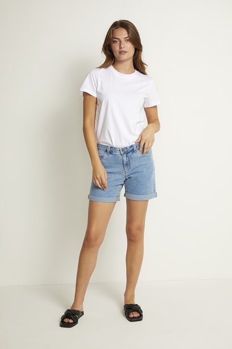 Kaffe Clothing KAvicky Denim Shorts Light Blue