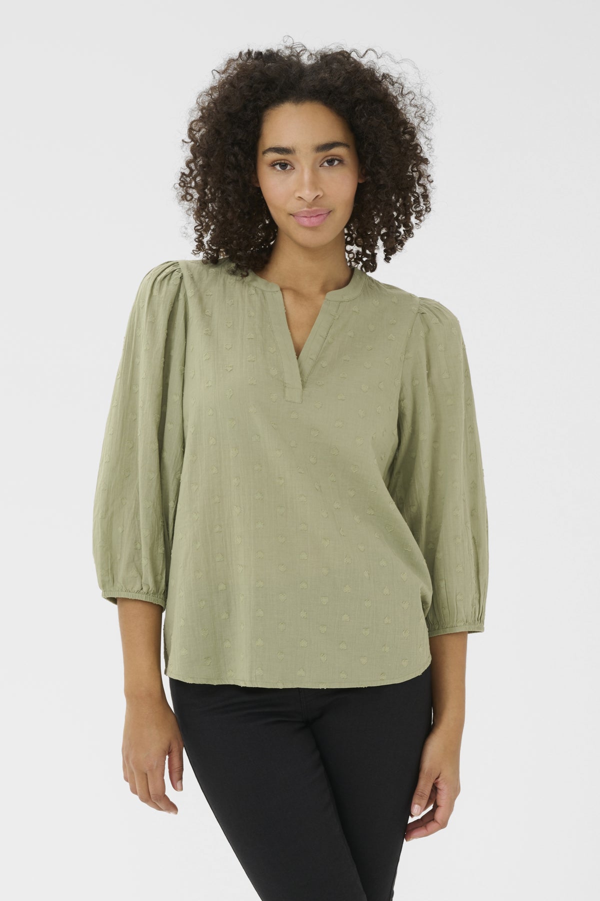 Kaffe Clothing KAjollia Blouse Oil Green