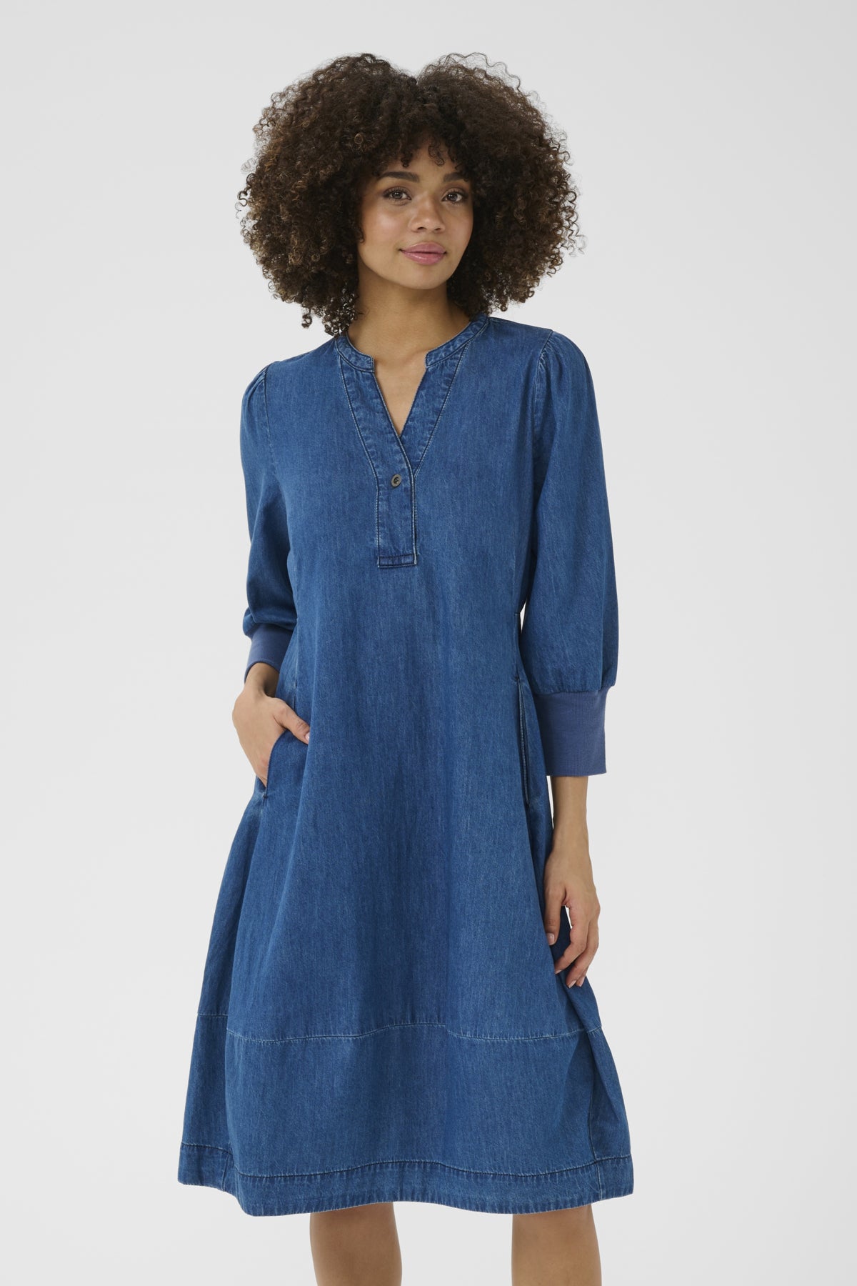 Culture CUallura Arpa 3/4 Sleeve Dress Dark Blue Wash