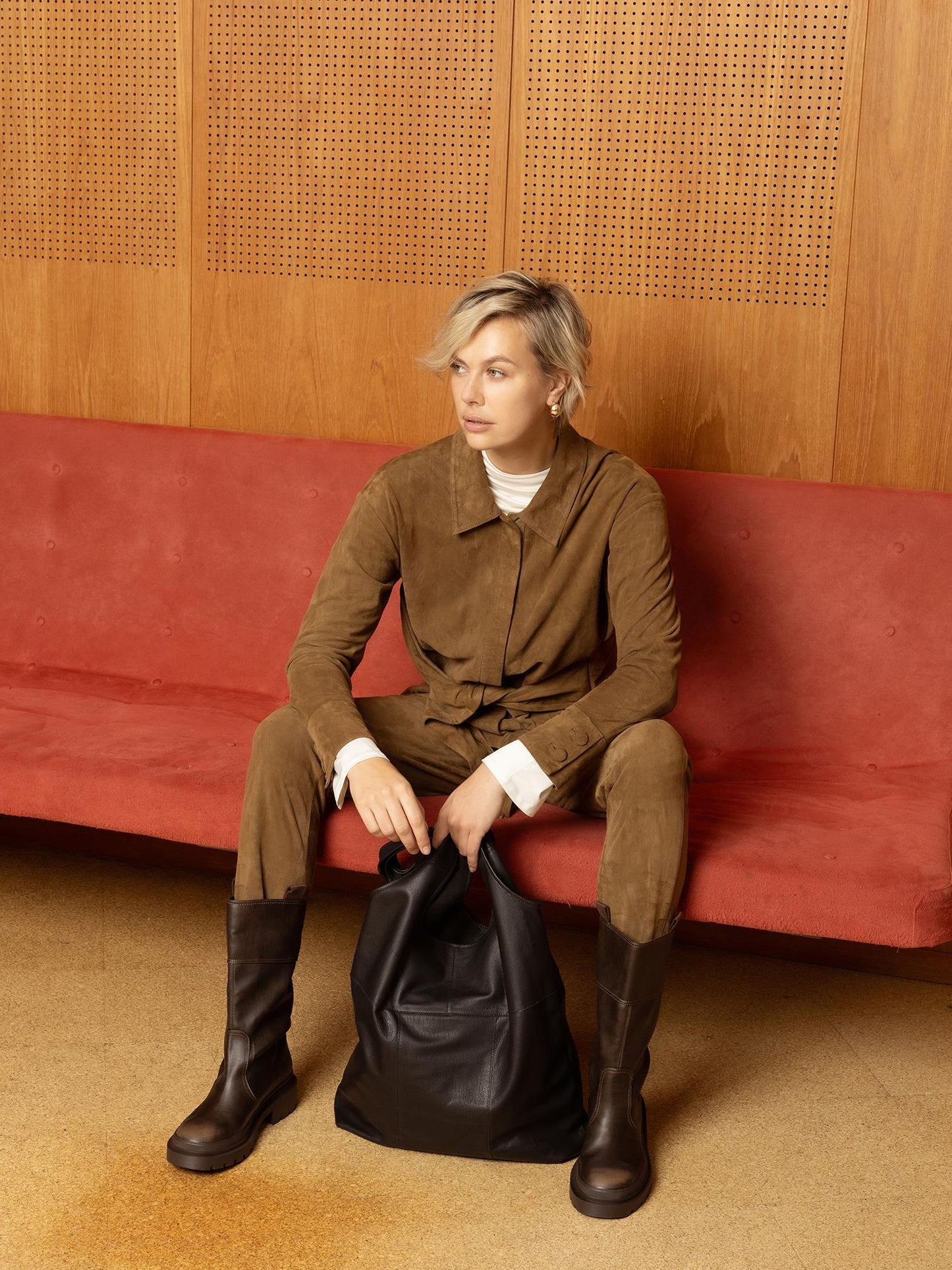 RE:DESIGNED Skinnveske Lyra Urban Black 100% Skinn