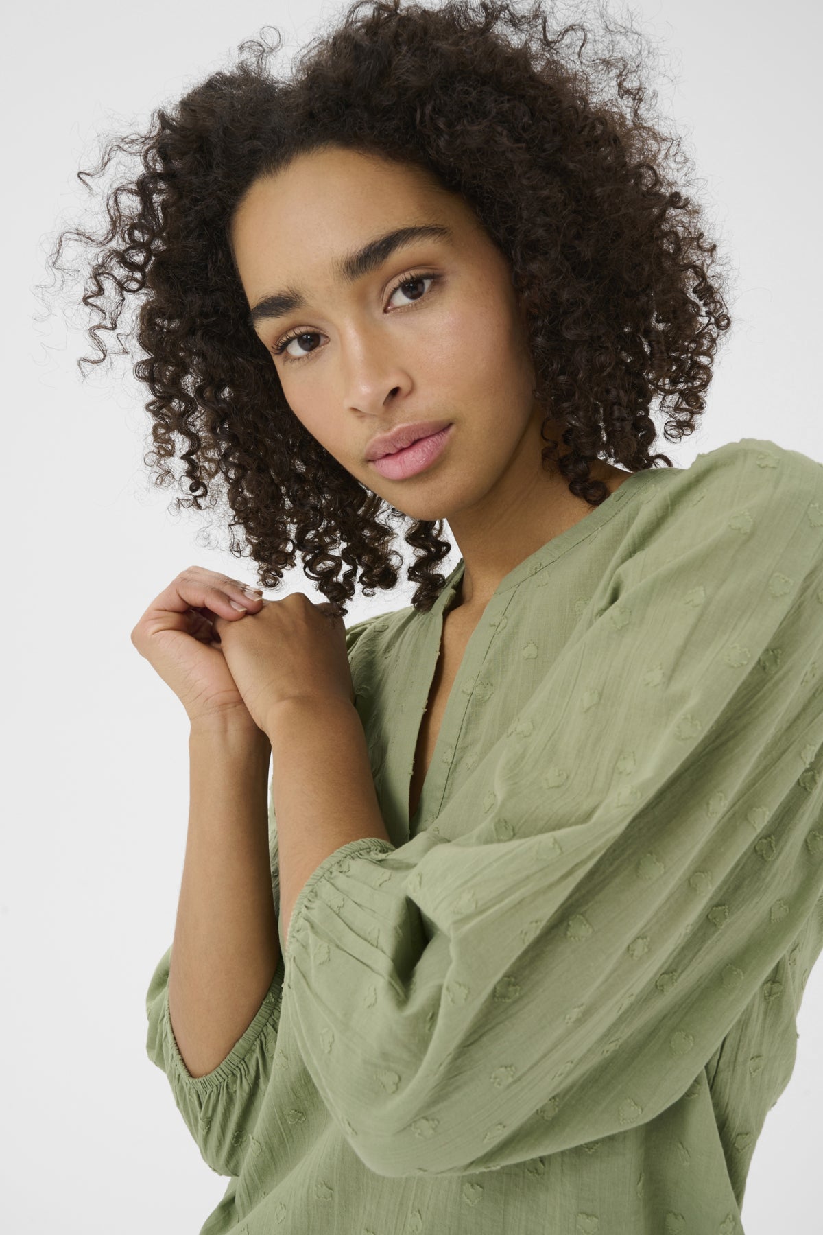 Kaffe Clothing KAjollia Blouse Oil Green