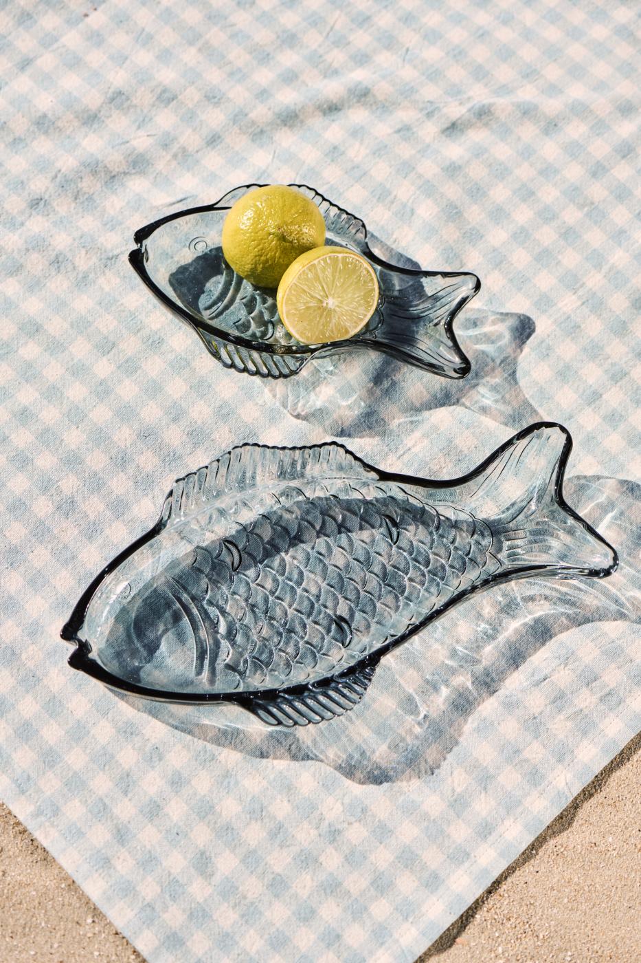 Ib Laursen Fiskefat Mørkeblått glass