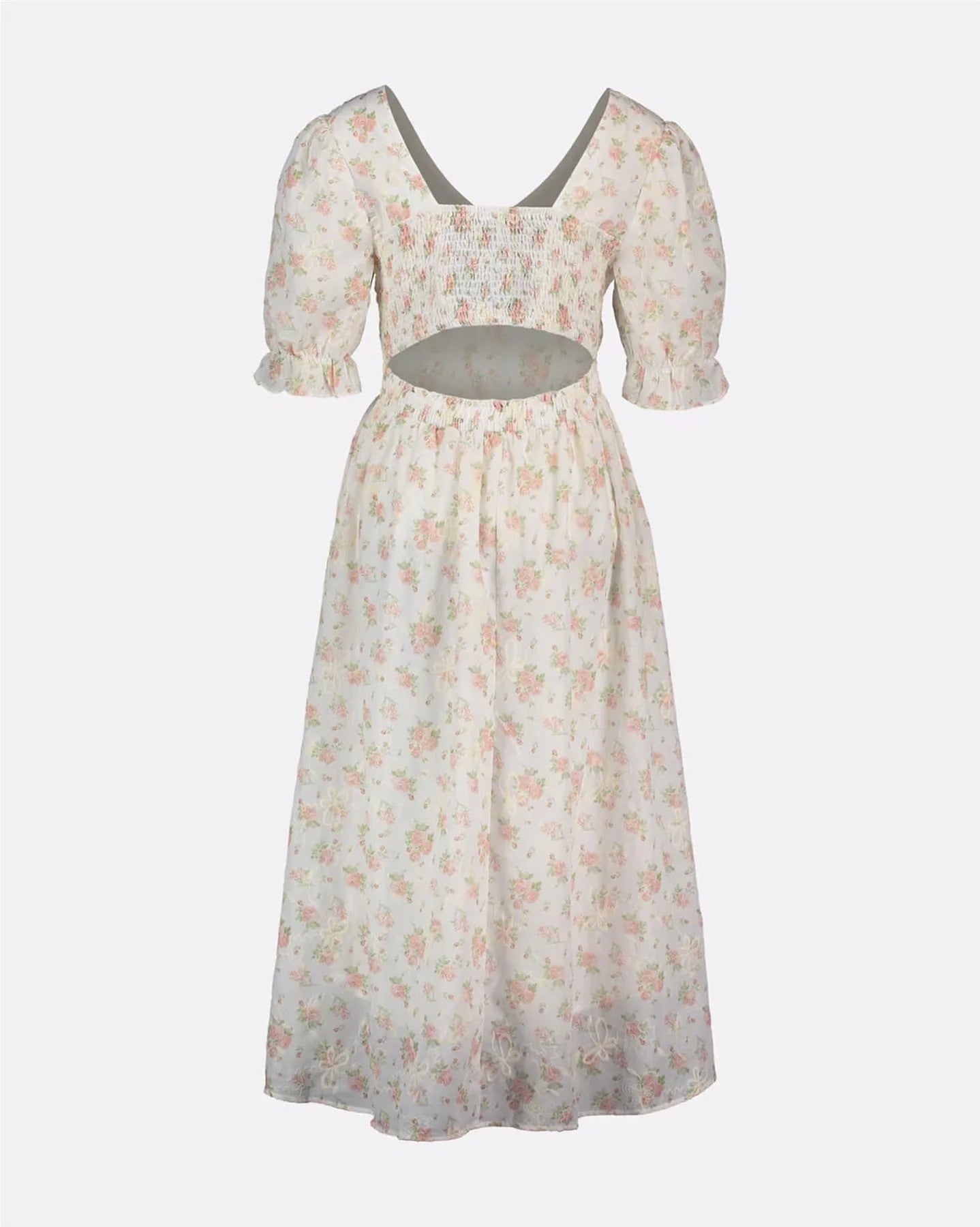 Helen Flower Dress - Pink