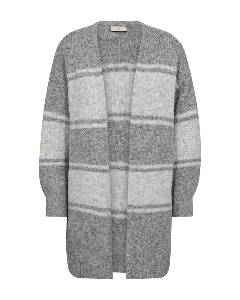 Freequent FQlouisa Cardigan Medium Grey/Light Grey Melange