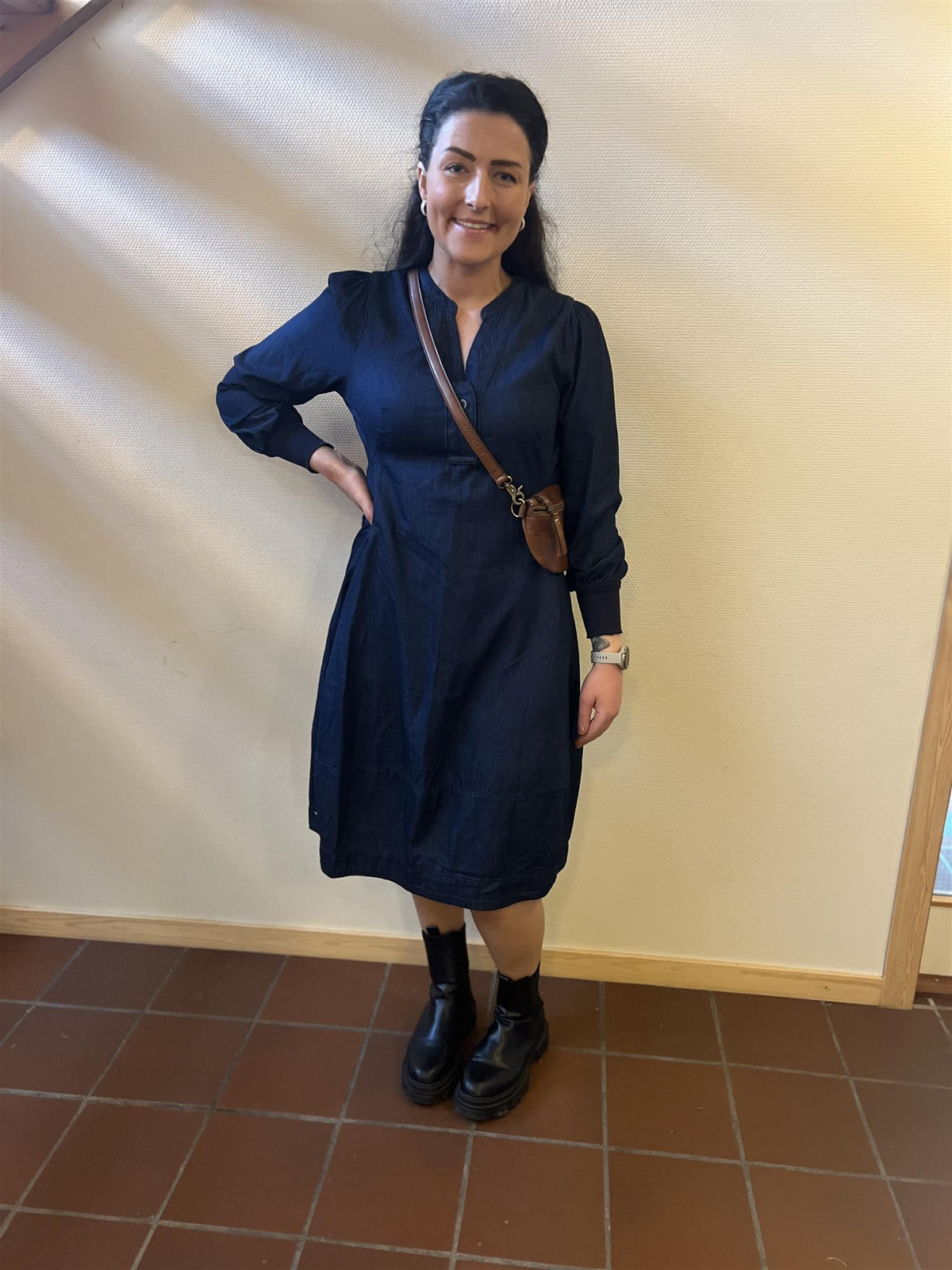 Culture CUallura Arpa Rib Dress Dark Blue Wash