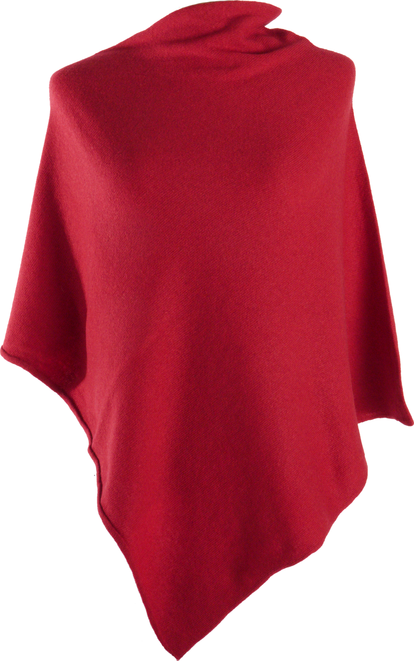 Poncho ensfarget 60x60 Rød