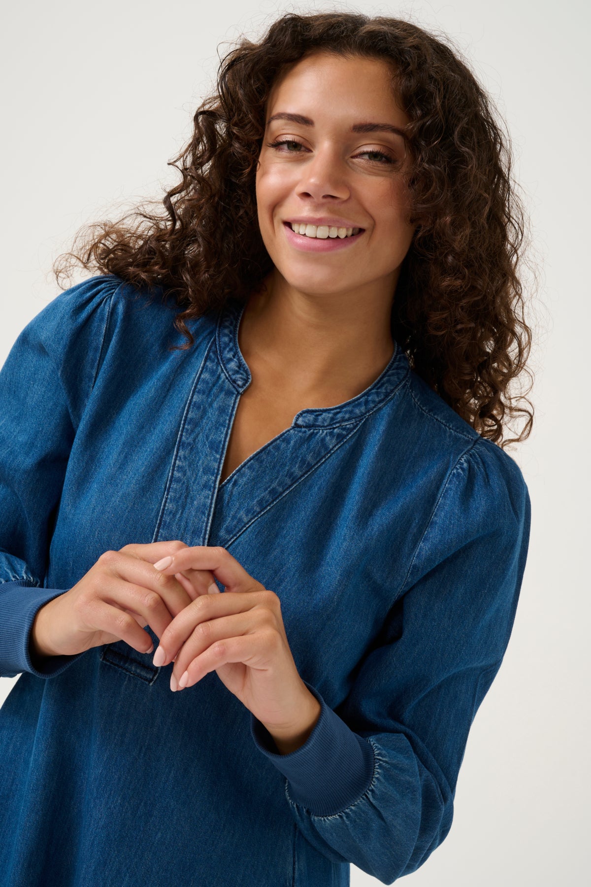 Culture CUallura Arpa Rib Dress Dark Blue Wash