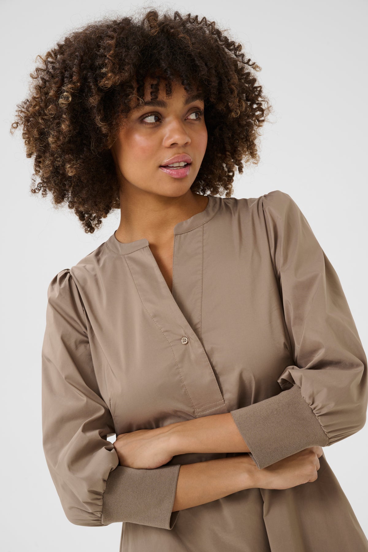 Culture CUantoinett 3/4 Sleeve Dress Pine Bark