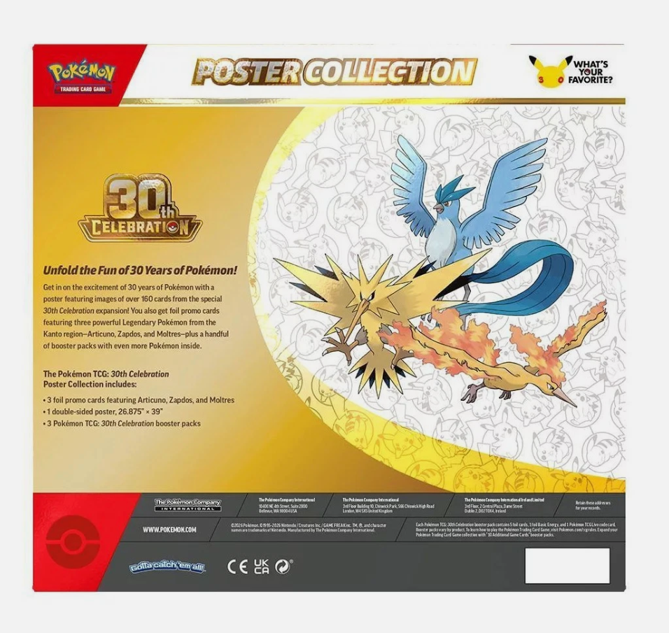 Pokémon TCB Trading Card Game: 30th Celebration Poster Collection
