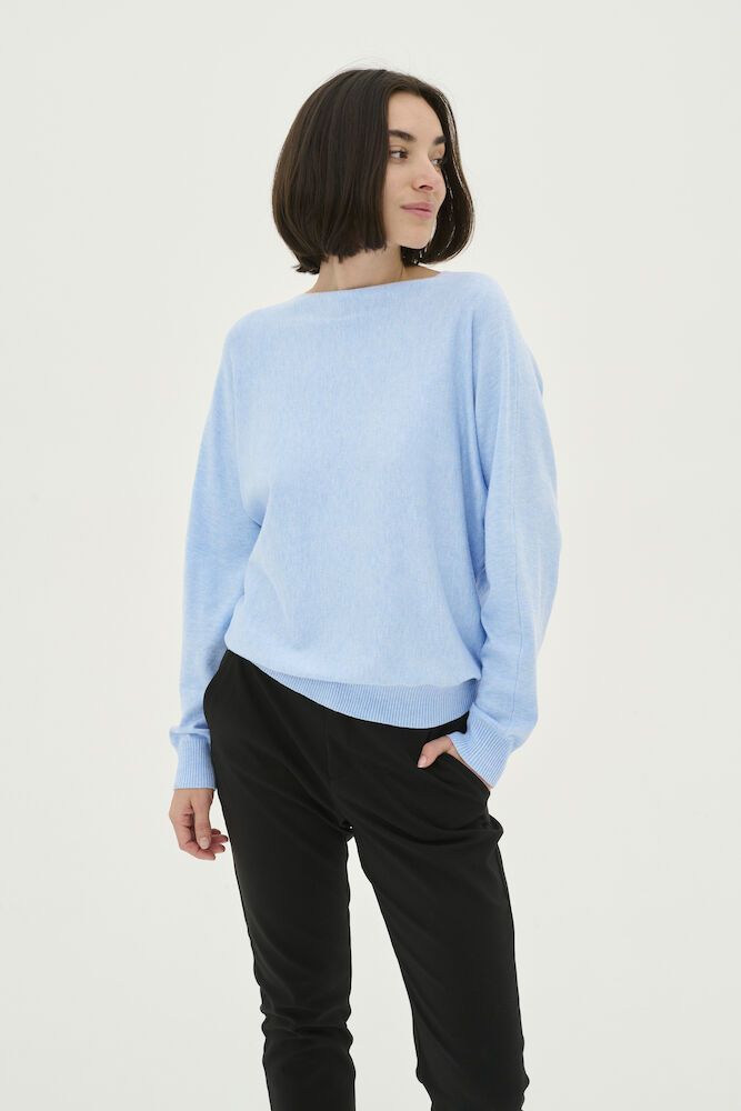 Culture CUannemarie Batwing Jumper Cashmere Blue Melange