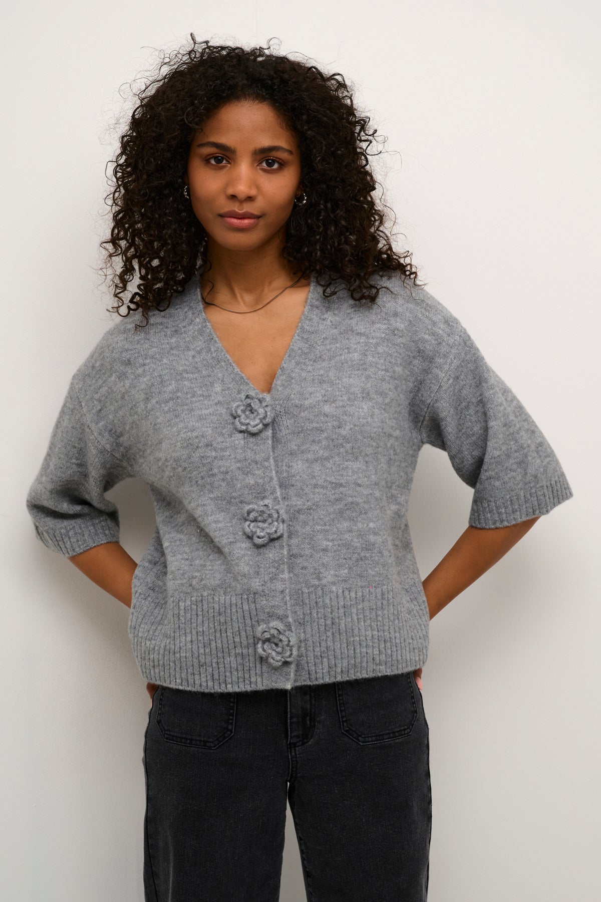 Kaffe Clothing KArosie Cardigan Grey Melange