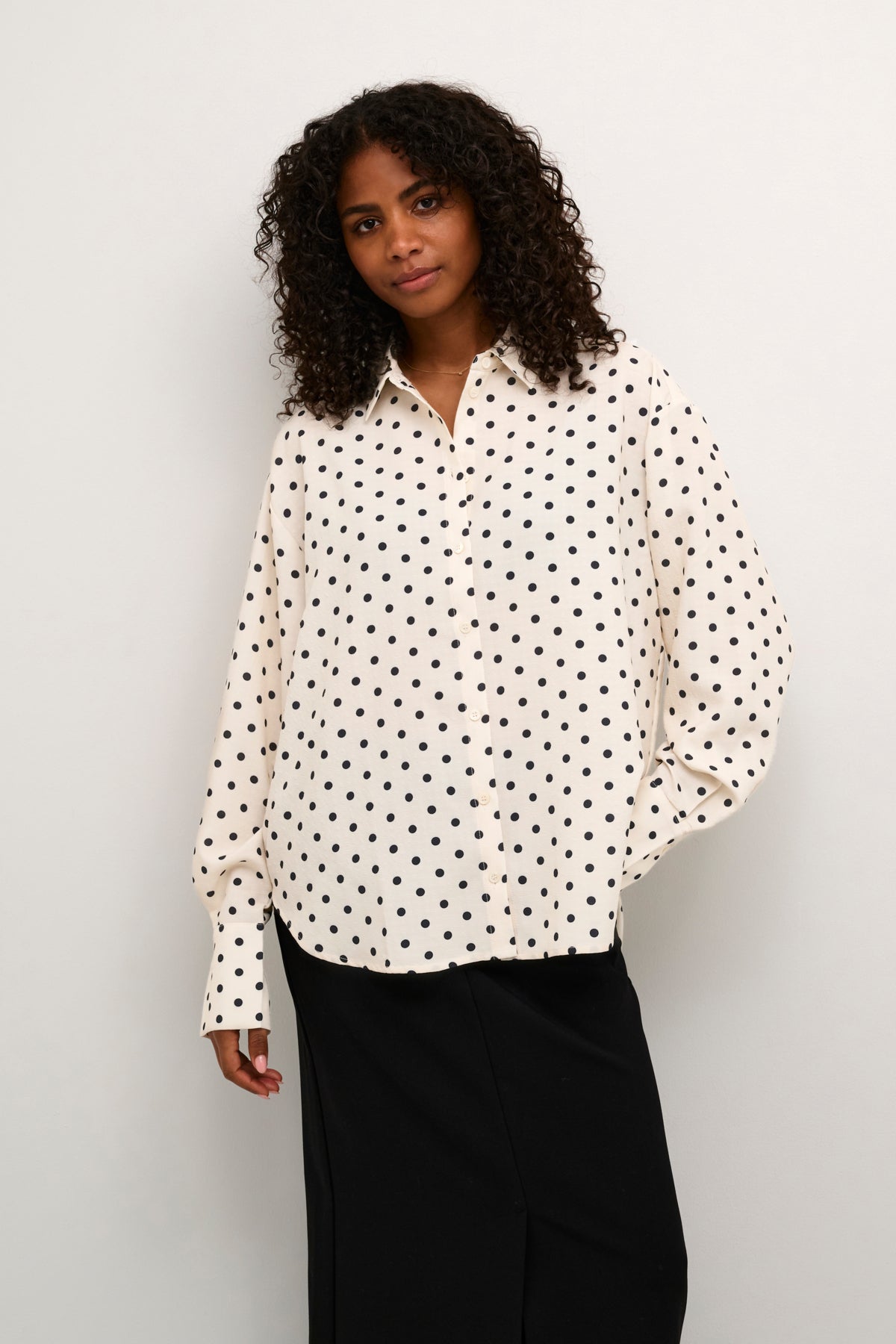 Kaffe Clothing KAoscarna Shirt Chalk/Black Dots