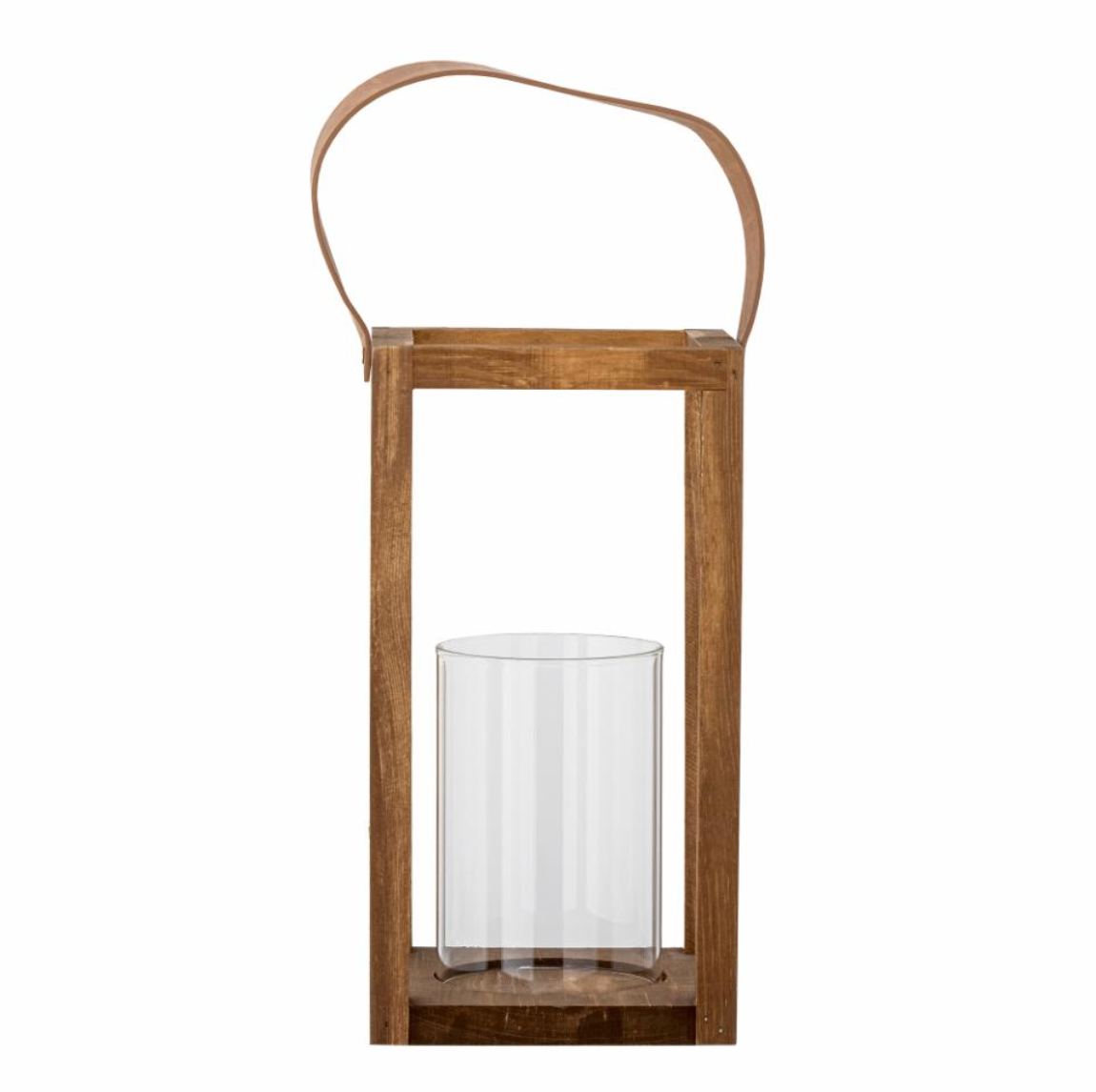 Bloomingville Lyra Lanterne m/Glass, Natur, Fyr