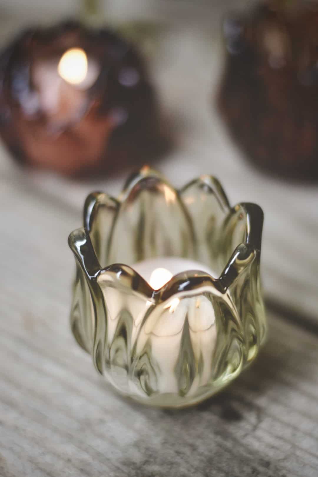 Trend Design Lysglass Tulipan 7×7 Cm Grønn