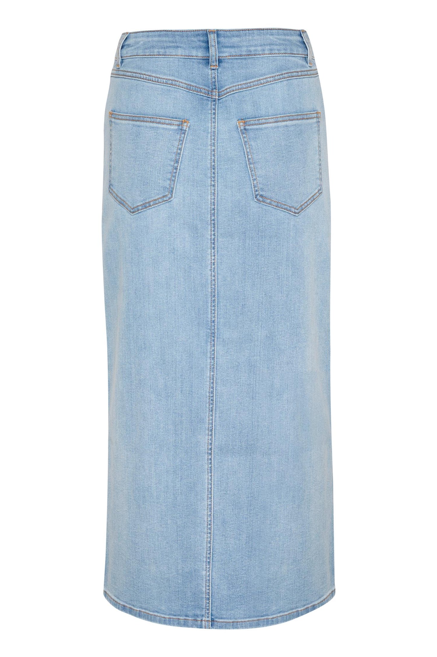 Kaffe Clothing KAsinem HW Denim Skirt Light Blue Washed Denim