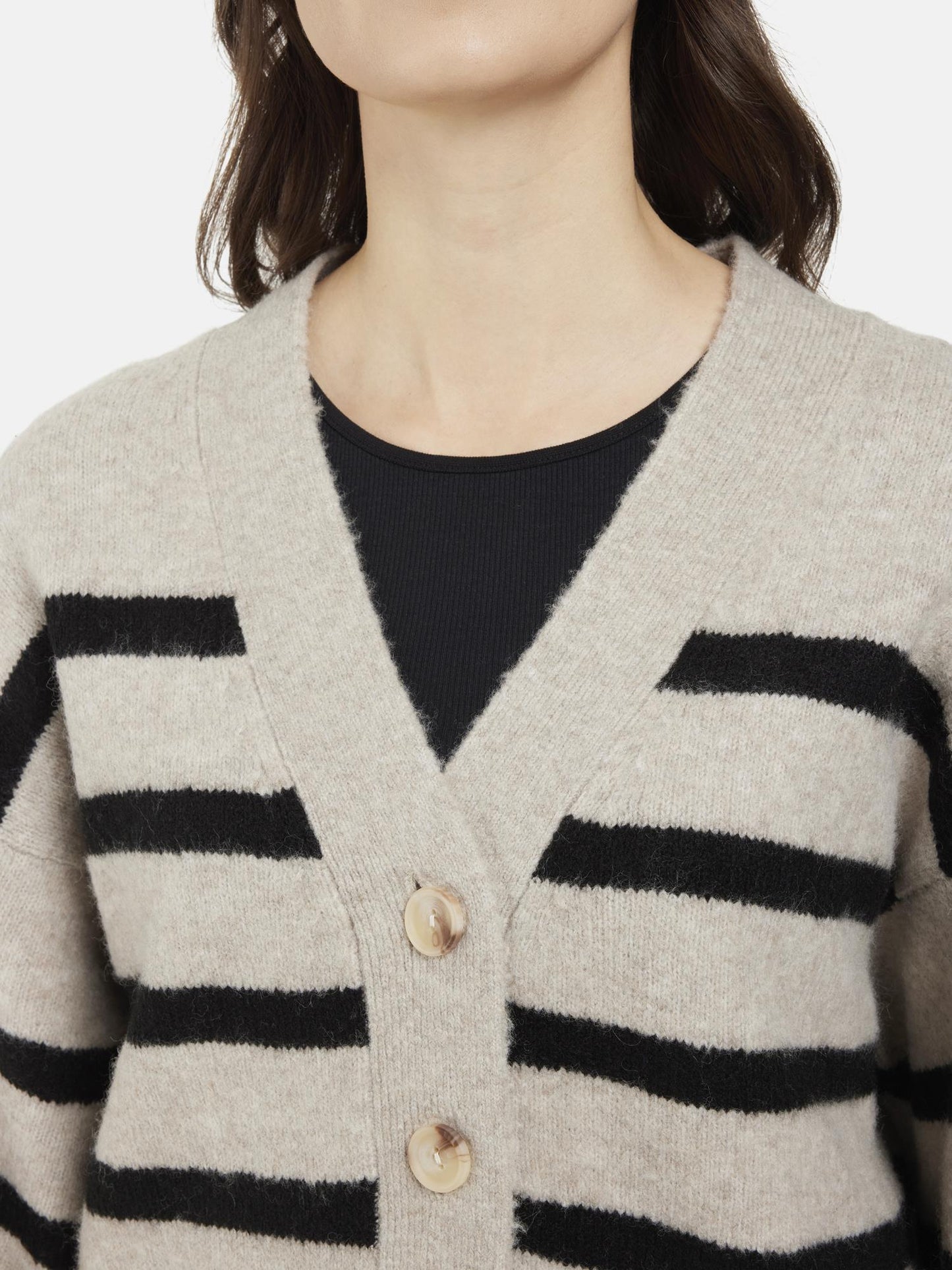 B. Copenhagen Strikkegenser stripete Sort/Offwhite