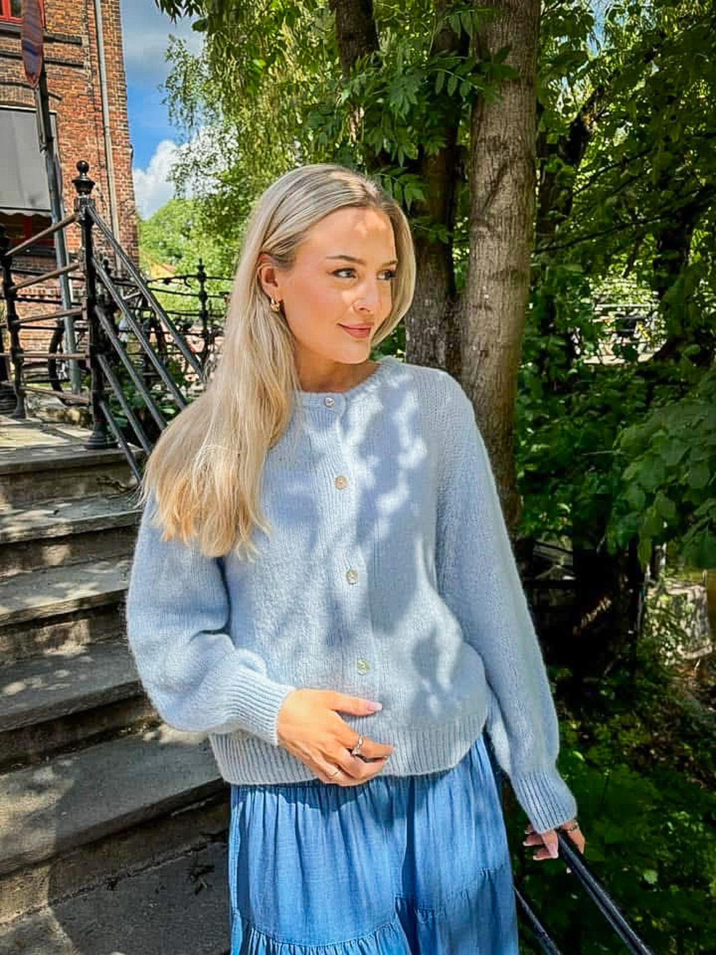 Sorbet SBgulvig Knit Cardigan Kentucky Blue