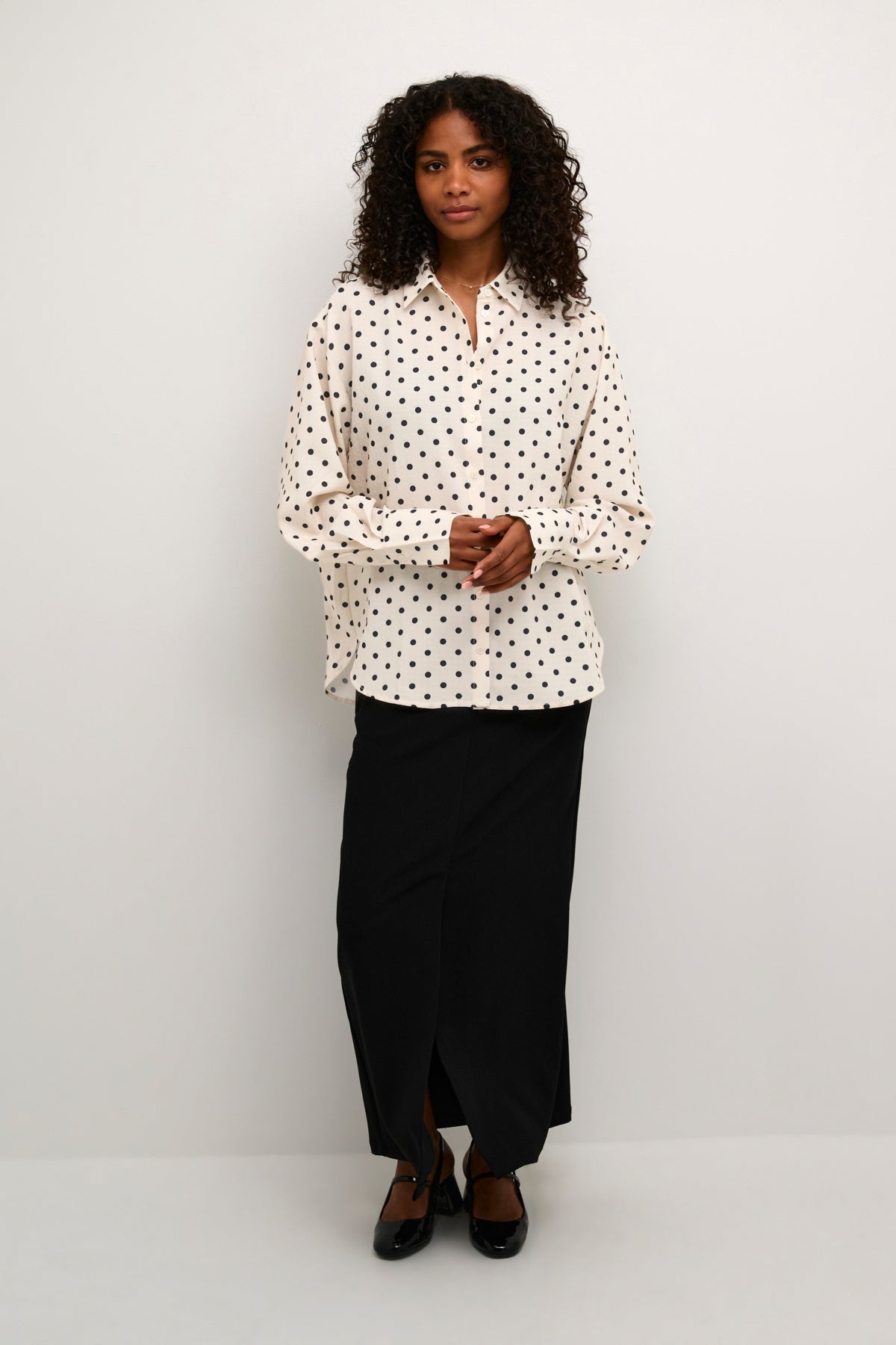 Kaffe Clothing KAoscarna Shirt Chalk/Black Dots