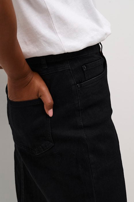 Kaffe Clothing KAsinem HW Denim Skirt Black Deep