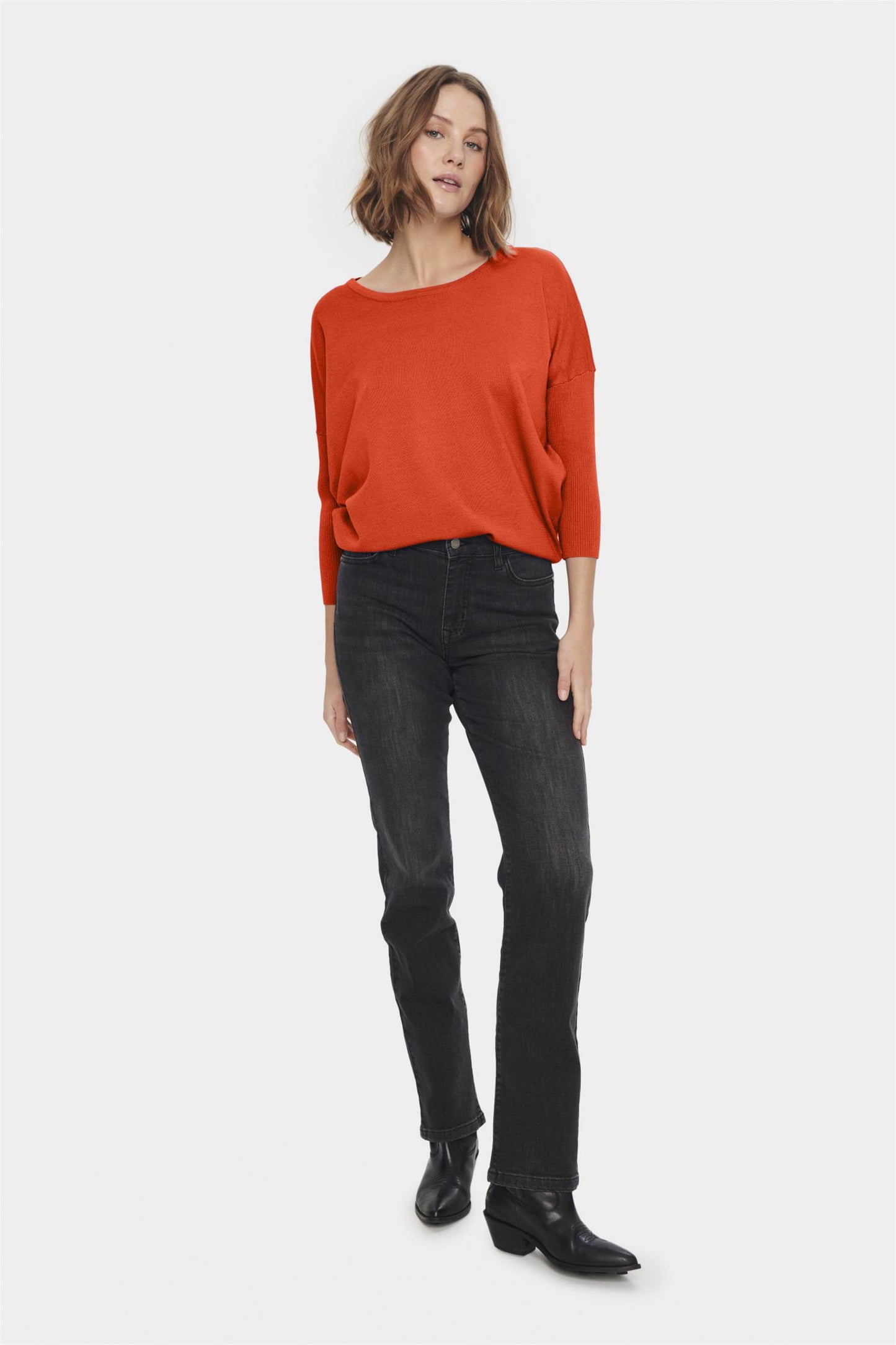 Saint Tropez MilaSZ R-Neck Pullover Tigerlily